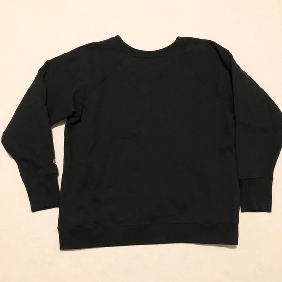 Champion Sweater Women XL Size Black Crewneck - Picture 10 of 16